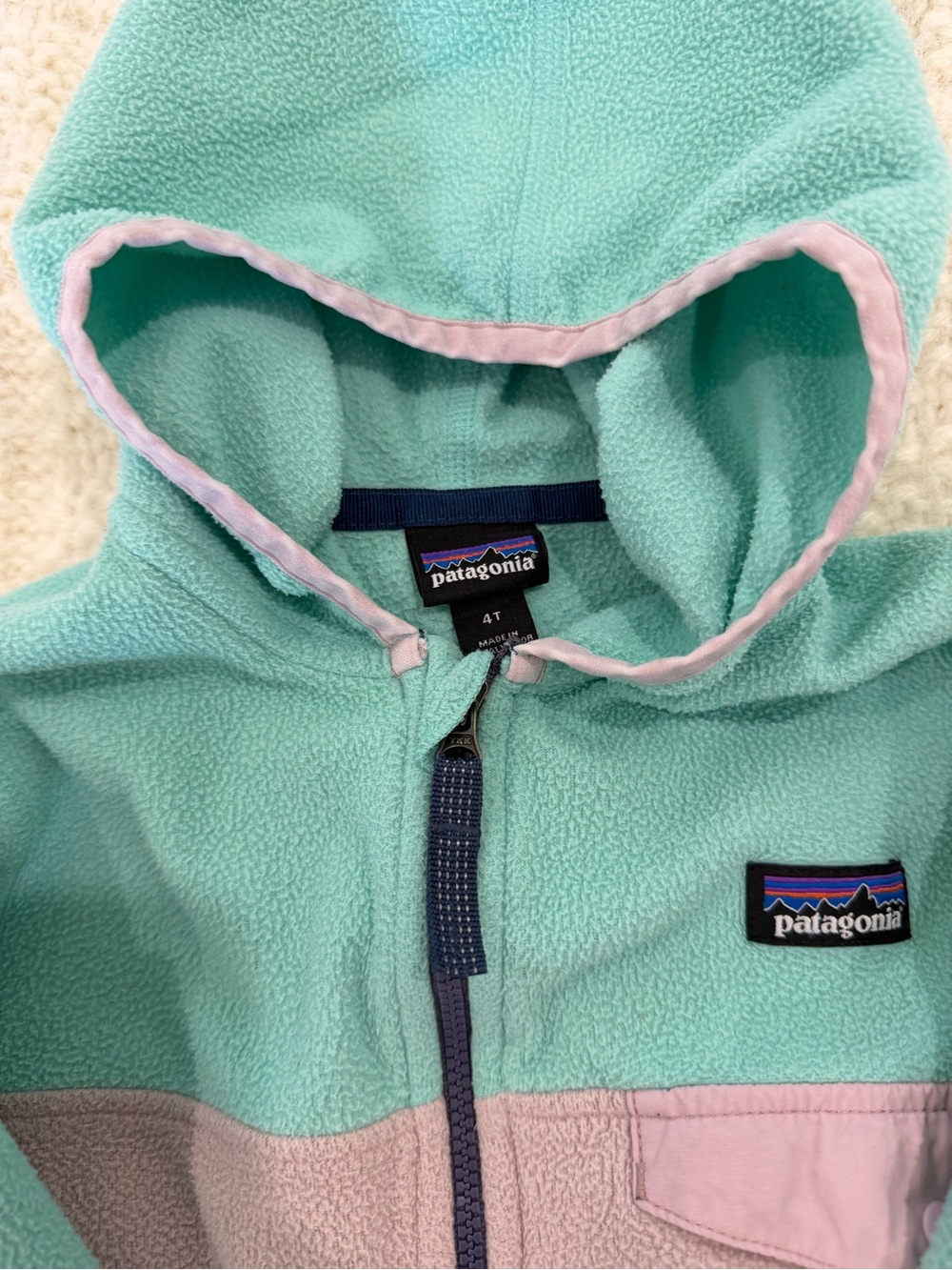 Patagonia Kids' Micro Fleece Zip Up 4T - Picture 3 of 4